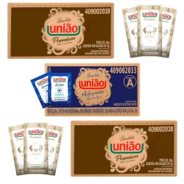 Imagem de Açucar União 800 Saches + Adoçante União Sucralose 400 Saches