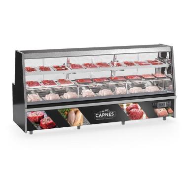 Imagem de Balcão De Açougue Refrigerado Turino Preto 220v Grta-300 Pr Gelopar