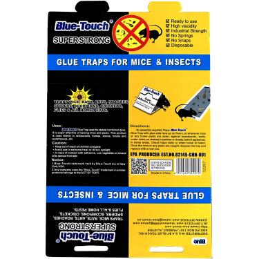 Imagem de Blue Touch Armadilhas De Cola Para Ratos, Com Aroma Manteiga Amendoim, As Melhores Insetos E Pragas Rastejantes. 8,5 X 5,5 Polegadas, 1,1 Oz, 100 Armadilhas/Caixa