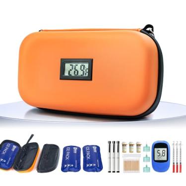 Imagem de Gosemai Estojo De Viagem Para Refrigerador Insulina Aprovado Pela Tsa Medicamentos Com Visor Temperatura, Organizador Diabéticos, Bolsa Médica 2 Bolsas Gelo