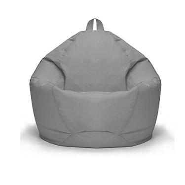 Imagem de QIROG Capa de sofá cadeira sem enchimento 420D Oxford impermeável espreguiçadeira assento puff puff sofá tatami sala de estar 70x80cm-cinza_s