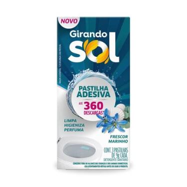 Imagem de Kit c/ 3 Pastilha Sanitaria Girando Sol Adesiva Frescor