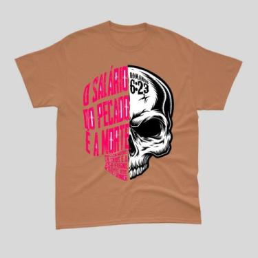 Imagem de Camiseta Oversized Unissex Cristã Romanos 6:23 Algodão Nv - DM Clothin