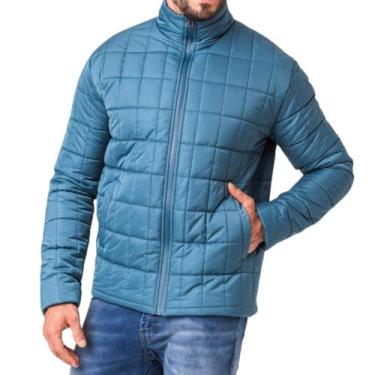 Imagem de Jaqueta Masculina Puffer Nylon com Ziper Azul Petróleo Zune, Azul, G