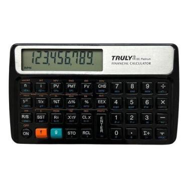Imagem de Calculadora Financeira Truly Tr12c Platinum +120 Funções Rpn Cor Preto