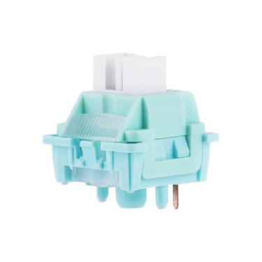 Imagem de MechLands LEOBOG Ice Vein 100 peças de interruptores lineares de teclado 42gf, interruptor de 5 pinos pré-lubrificado com haste POM, difusor de luz para teclado mecânico de jogos, compatível com