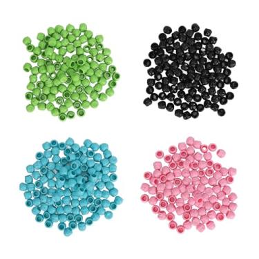 Imagem de SLUFFS 200 PCS 4 Cores Copos de tinta de plástico descartáveis ​​com base - tampas de pigmento de tinta para ing e maquiagem