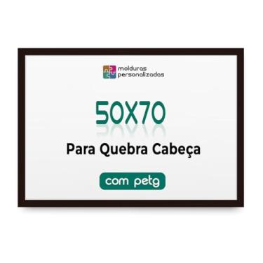 Imagem de Moldura 50X70 para Quebra Cabeça Grow Puzzle de 1000 Peças com Proteção Petg (Preto)