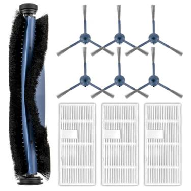 Imagem de (Pacote com 10) peças de substituição Omni C20 compatíveis com aspirador de pó Omni Robot Eufy C20, 1 escova de rolo, 6 escovas laterais, 3 filtros HEPA, kit de acessórios de acessórios de vácuo Omni