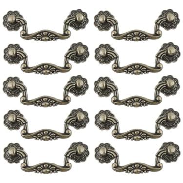 Imagem de Puxadores para gavetas de cômoda Karcy Puxadores de gaveta de cozinha 76 mm/3" Distância do orifício de montagem Puxadores de anel de cômoda Puxadores de liga de zinco Pacote com 10