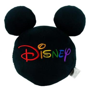 Imagem de Almofada Formato Mickey Arco-Íris Pelúcia 40 Cm - FOFFY