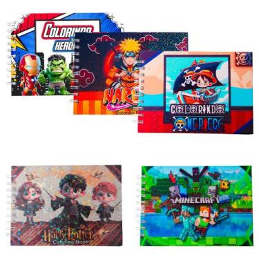 Imagem de 5 Livros De Colorir infantil Desenhos Diversos Super Herói - Toys 2u