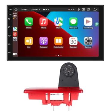 Imagem de Rádio de carro de 17,78 cm GPS Navi Navigation Carplay/Android Radio Player + câmera de visão traseira do carro, câmera de luz de freio, substituição para Fiat Talento Nissan NV300 Renault Trafic III
