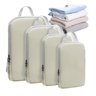 Imagem de de compressão para viagem, de embalagem de 4 peças para compressão de viagem - Sacos de transporte a vácuo reutilizáveis para de viagem e acampamento