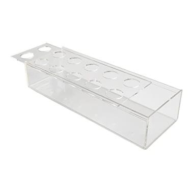 Imagem de IEUDNS Vaso Retangular de Acrílico Claro, Suporte para Flores, Item Decorativo para Mesa, 30cm x 10cm x 6,5cm