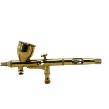 Imagem de Aerografo de gravidade dupla ação bico 0.2mm / 9ml - dourado - URBAN