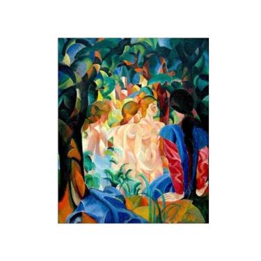Imagem de Pinturas Famosas em Tela-Quadros Decorativos-Bathers-Pôster e Impressões para Sala de Estar e Casa 70x85cm27x33in Sem Moldura