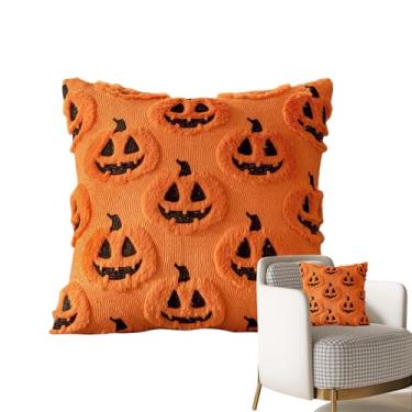 Imagem de Capas De Almofada Halloween,Capas De Almofada Halloween 46X46 Cm - Capa Gótica De Abóbora Para Sala De Aula Varanda Sofá Cama Quarto