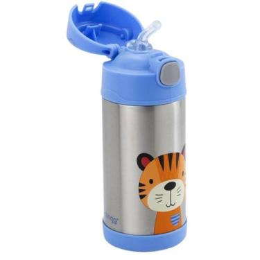 Imagem de Garrafa Termica Infantil Inox Dupla Camada Tigre Clingo