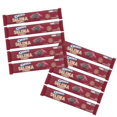 Imagem de 10 Pacotes de Biscoito Oreo Selena Gomez 90g Edição Limitada
