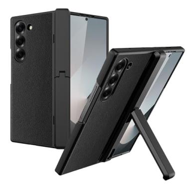 Imagem de NINKI Capa para Samsung Galaxy Z Fold 7 com proteção de dobradiça, protetor de tela, suporte invisível, ultrafina, resistente, resistente, à prova de choque, capa de couro para Samsung Galaxy Z Fold 7