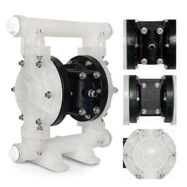 Imagem de emagene Bomba De Diafragma Duplo Pneumática Emagene, Entrada E Saída 1/2", Corpo Polipropileno, 9 Gpm Máx. 100 Psi Para Uso Industrial Com Solventes