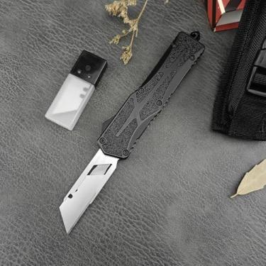 Imagem de Canivete Dobrável, Cabo De Liga De Zinco, Cortador De Caixa De Segurança Para Serviços Pesados, Canivete Edc Com 10 Lâminas Extras, Ideal Para Ferramentas Domésticas, Escritório E Atividades