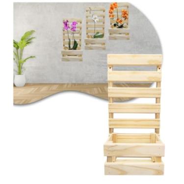 Imagem de Painel Floreira Jardim Vertical Rustico Cachepos + Vaso
