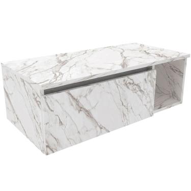 Imagem de Gabinete de Banheiro 80 cm com 1 Porta e Nicho Marina