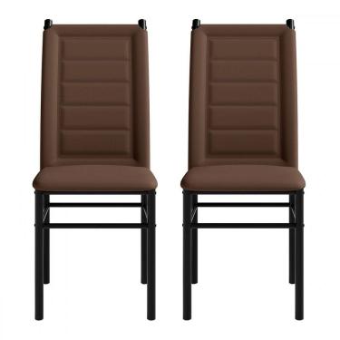 Imagem de Cadeiras Kit 2 Cadeiras Tokio Preto/Marrom - Art Panta