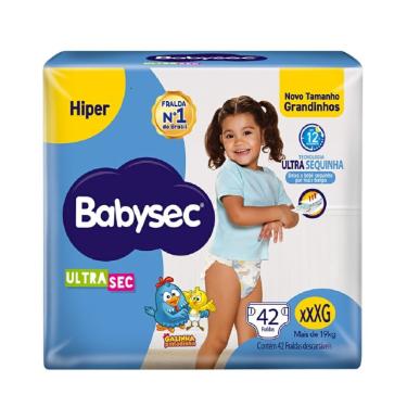 Imagem de Fralda Descartável Babysec Ultrasec Hiper Galinha Pintadinha XXXG 42 Unidades