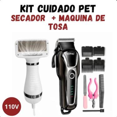 Imagem de KIT PET (Máquina de Tosa KEMEI 1991 + Secador 110V) compacto - FAZA