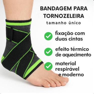 Imagem de Tornozeleira Ortopédica Compressão Ajustável Para Conforto - FAZA