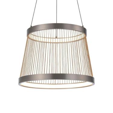 Imagem de Lustre Pendente Nordecor Beys 2940 Cinza-dourado Led Bivolt 3000K