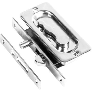 Imagem de Concha de Embutir 100 x 40mm com Trava para Janelas e Portas de Correr