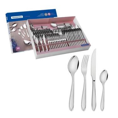 Imagem de Faqueiro Laguna Tramontina 91 Peças Jogo de Talheres em Aço Inox, INOX