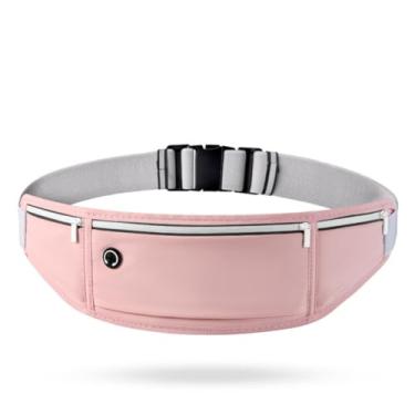 Imagem de Pochete Esportiva Slim Impermeável para Corrida e Academia – Porta Celular de Cintura Ajustável (Rosa)