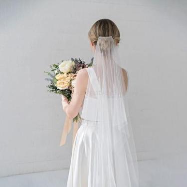 Imagem de Véu de Noiva Curto 1 Metro Pente Casamento V111 - Milly - O Shopping d