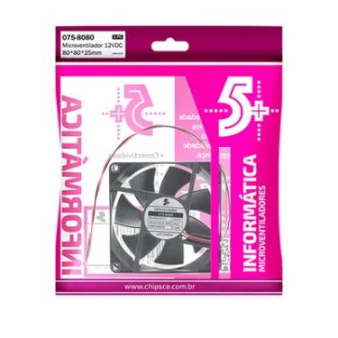 Imagem de Cooler FAN 5+, 25mm, 80x80,12V - 075-8080