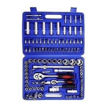 Imagem de Jogo Soquetes 108 Peças E Ponteiras Encaixe 1/4 E 1/2