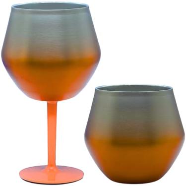 Imagem de Taça De Vinho/Gim Em Aço Inoxidável Com Haste Destacável, 360 Ml, Copo Térmico Com Base Antiderrapante, Perfeito Para Presente, Versátil Para Uso Doméstico, Eventos E Piqueniques (Bronze)