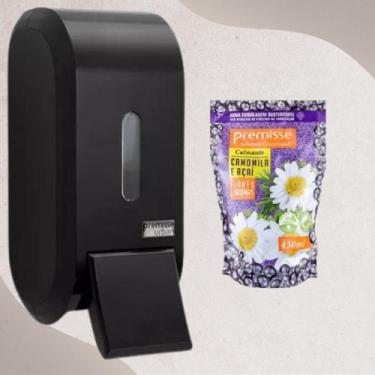 Imagem de Saboneteira Premisse Preta + Sabonete Premisse 450 Ml, Camomila e Açaí