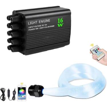 Imagem de Meteor Twinkle 750 peças 2 metros Starlight Headliner, 16W LED Star Kit de luz de fibra óptica de teto APP/controle remoto para carro/casa/festa