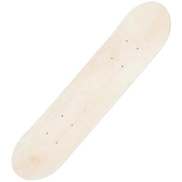 Imagem de Ifundom Deck de skate em branco - Longboard natural de bordo de madeira inacabada para pintura de arte, substituição e decoração