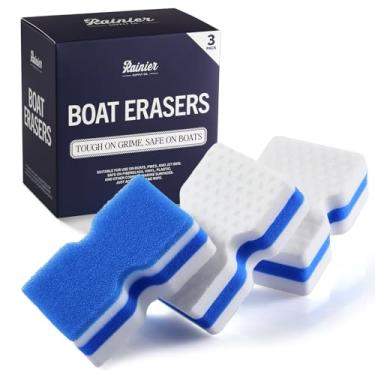 Imagem de Borracha de esponja para barco RainierSupplyCo - Limpador mágico de barco para assentos, cascos e interiores - Não tóxico e seguro para superfícies de vinil, couro e fibra de vidro - ideal para