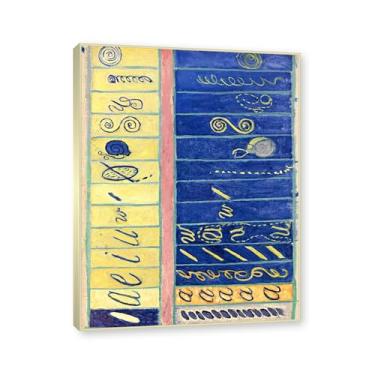 Imagem de Moldura de champanhe. Pôster Hilma Af Klint, (Caos Primordial, nº 10), reproduções de pinturas famosas, imagem de arte abstrata para sala de estar quarto decoração de casa. 30 x 40 cm-11,8 x 15,7 pol