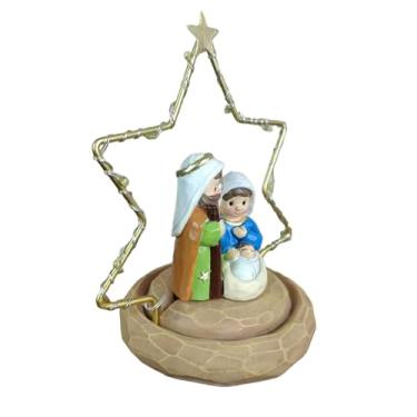 Imagem de Generic Presépio de Natal Sagrada Família Presépio Estatueta Colecionável Presente Decoração Estátua de Resina para Centro de Mesa de Escritório