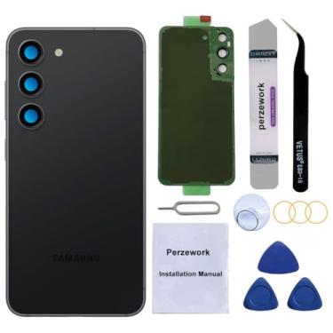 Imagem de Perzework Substituição de vidro traseiro OEM para Samsung Galaxy S23 Plus polegadas com kit de ferramentas de reparo e manual (Phantom Black)