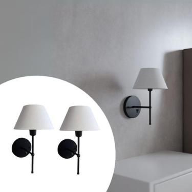 Imagem de Kit 2 Arandelas de Parede Clássica Interna Com Interruptor e Cúpula Re