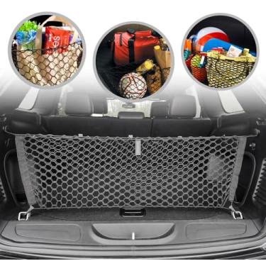 Imagem de Rede de carga estilo envelope para porta-malas - para acessórios de carro Jeep Grand Cherokee 2011-2025 - Organizadores e armazenamento de porta-malas premium - Redes de carga de caminhão SUV -